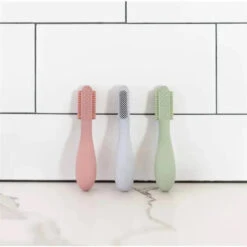 Ezpz - Baby-Led™ Toothbrush + Sensory Tongue Depressor Dual Pack, Pewter -Macro Baby Store ezpz baby led toothbrush sensory tongue depressor dual pack pewter image 8