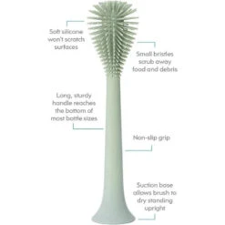 Ezpz - Bottle Brush Cleaner, Sage 9 Ezpz - Bottle Brush Cleaner, Sage -Macro Baby Store ezpz bottle brush cleaner sage image 7