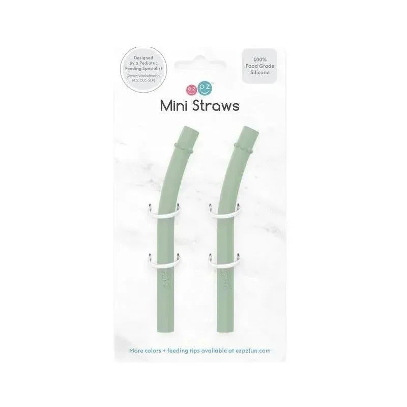 Ezpz - Straw Replacement Pack Mini Straws, Sage 3 Ezpz - Straw Replacement Pack Mini Straws, Sage