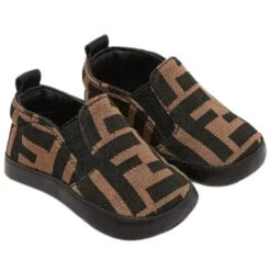 Fendi Baby - Ff Allover Slip On Crib Shoe