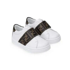 Fendi Baby - Ff Detailed Velcro Sneaker, Size 23