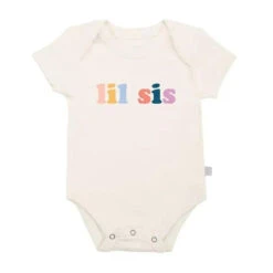 Finn + Emma Graphic Bodysuit Lil Sis, 3/6M