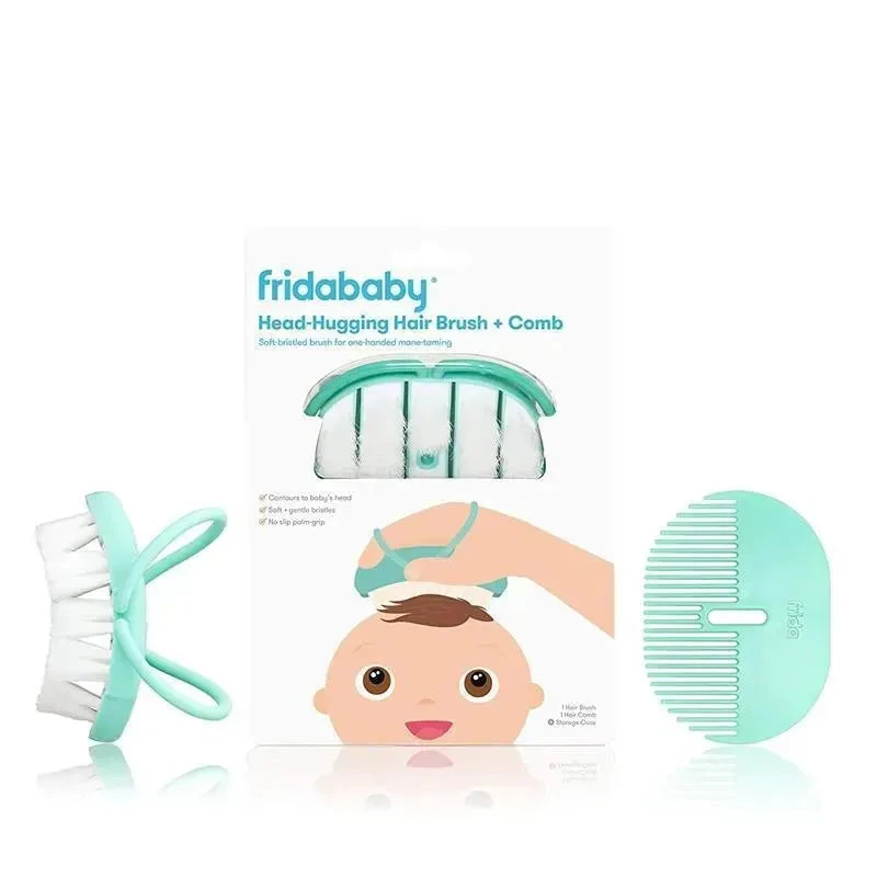 Fridababy - Infant Head-Hugging Hairbrush + Styling Comb Set 3 Fridababy - Infant Head-Hugging Hairbrush + Styling Comb Set