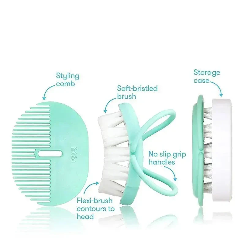 Fridababy - Infant Head-Hugging Hairbrush + Styling Comb Set 10 Fridababy - Infant Head-Hugging Hairbrush + Styling Comb Set - Image 8