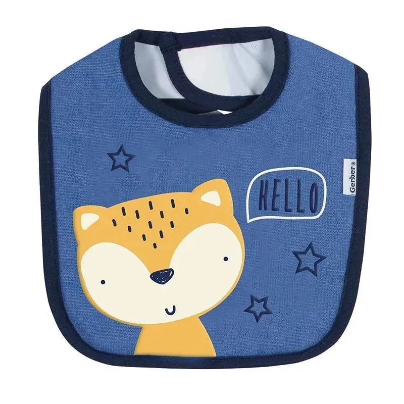 Gerber - 3 PK Terry Bib Boy, Fox, One Size 4 Gerber - 3 PK Terry Bib Boy, Fox, One Size - Image 2
