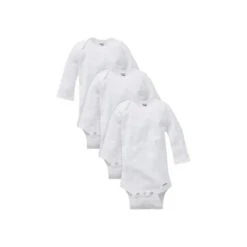Gerber 3pk Long Sleeve Onesies 24M White