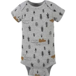 Gerber - 4Pk Baby Short Sleeve Onesies - Boy Bear 12 Gerber - 4Pk Baby Short Sleeve Onesies - Boy Bear -Macro Baby Store gerber 4pk baby short sleeve onesies boy bear image 4