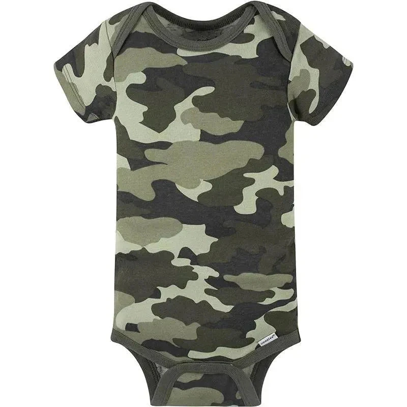 Gerber - 4Pk Baby Short Sleeve Onesies - Boy Bear 7 Gerber - 4Pk Baby Short Sleeve Onesies - Boy Bear - Image 5