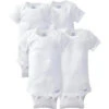Gerber - 4Pk Onesies Short Sleeve, White, 24M 2 Gerber - 4Pk Onesies Short Sleeve, White, 24M -Macro Baby Store gerber 4pk onesies short sleeve white 24m image 1