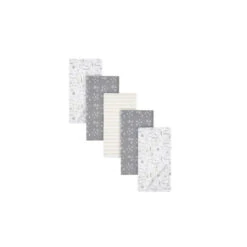 Gerber 5 Pack Baby Boy Safari Flannel Receiving Blankets