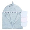 Gerber - Baby Hooded Bath Towel & Washcloths, Shark 2 Gerber - Baby Hooded Bath Towel & Washcloths, Shark -Macro Baby Store gerber baby hooded bath towel washcloths one size fits most 4 piece shark image 1