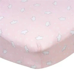 Gerber Bedding - 1Pk Fitted Baby Crib Sheet - Girl Princess Crown