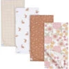 Gerber Bedding - 4Pk Flannels, Girl Retro Floral 2 Gerber Bedding - 4Pk Flannels, Girl Retro Floral -Macro Baby Store gerber bedding 4pk flannels girl retro floral image 1