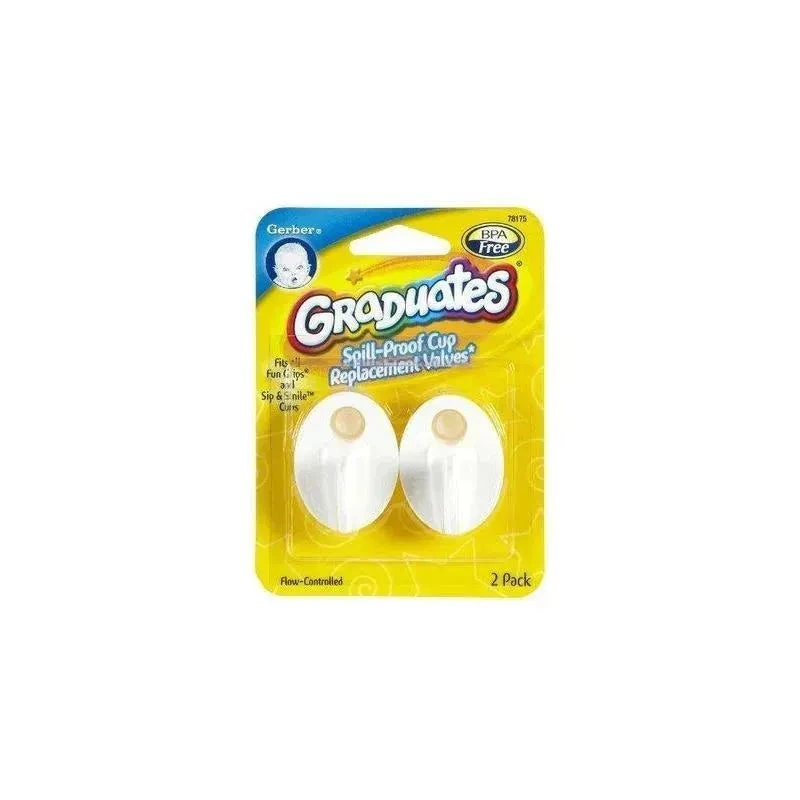 NUK Gerber Graduates Spill-Proof Cup Standard Replacement Valve 2-Pack 3 NUK Gerber Graduates Spill-Proof Cup Standard Replacement Valve 2-Pack