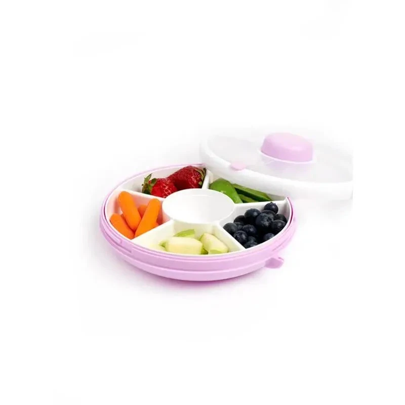 Gobe Kids - Small Snack Spinner Flip Travel Snack Box, Taro Purple 4 Gobe Kids - Small Snack Spinner Flip Travel Snack Box, Taro Purple - Image 2