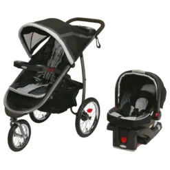 Graco Fastaction Fold Jogger Click Connect Travel System, Gotham