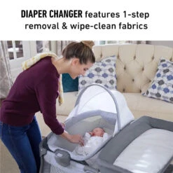 Graco - Pack 'N Play® Quick Connect™ Portable Bassinet, Alex -Macro Baby Store graco pack n play quick connect portable bassinet alex image 3