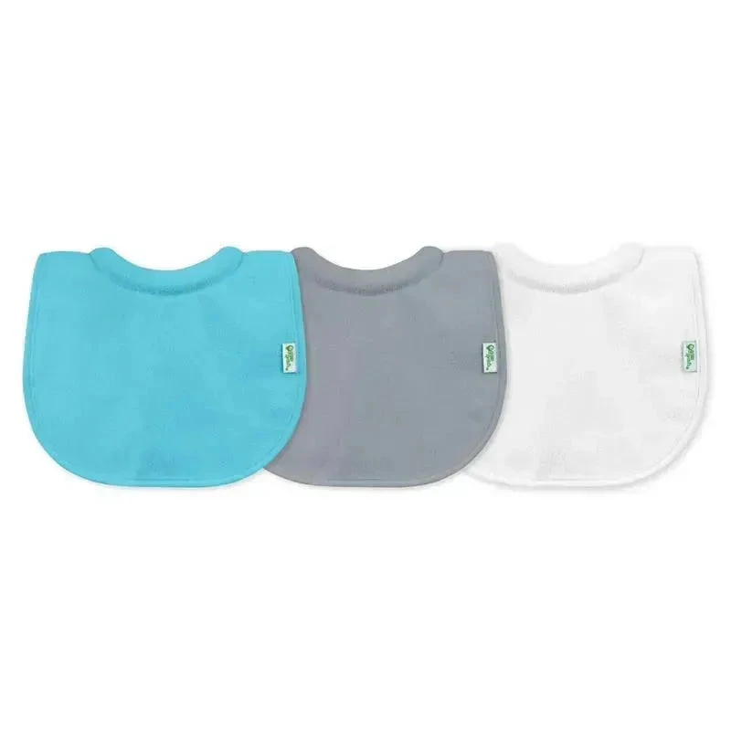 Green Sprouts 3-Pack Milk Catcher Stay-Dry Bibs - Aqua And Grey 3 Green Sprouts 3-Pack Milk Catcher Stay-Dry Bibs - Aqua And Grey