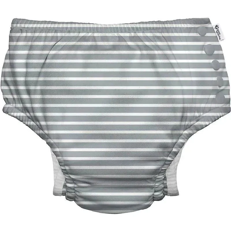 Green Sprouts - Reusable Eco Snap Swim Diaper, Grey Stripe 3 Green Sprouts - Reusable Eco Snap Swim Diaper, Grey Stripe