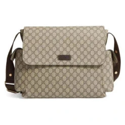 Gucci Supreme Diaper Bag With Changing Pad, Beige