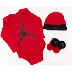 Haddad 20 Jordan Basic Long Sleeve 3Pc Set Gym Red