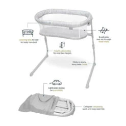 Halo - Innovations Bassinet Flex Sleeper, Gray 17 Halo - Innovations Bassinet Flex Sleeper, Gray -Macro Baby Store halo innovations bassinet flex sleeper gray image 7