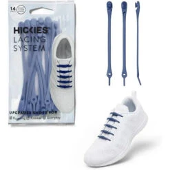 Hickies - No Tie Shoelaces For Adults Premium, Unisex, One Size Fit All, Blue Straps
