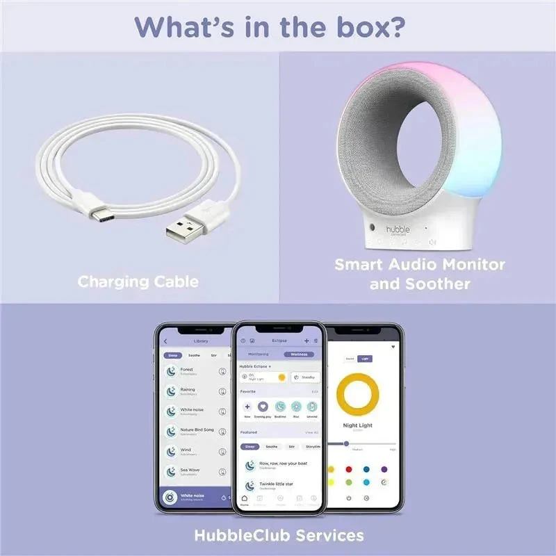 Hubble - Wi-Fi Baby White Noise, Eclipse Soother 10 Hubble - Wi-Fi Baby White Noise, Eclipse Soother - Image 8