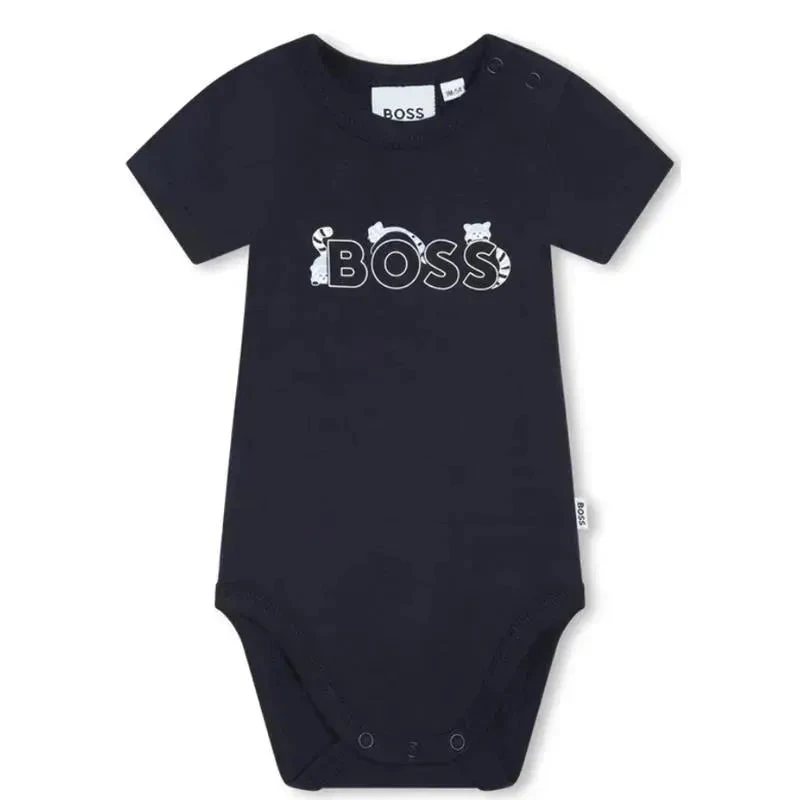 Hugo Boss Baby - 2Pk Baby Body Set, Navy/White 5 Hugo Boss Baby - 2Pk Baby Body Set, Navy/White - Image 3