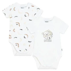 Hugo Boss Baby - 2Pk Baby Onesies, White