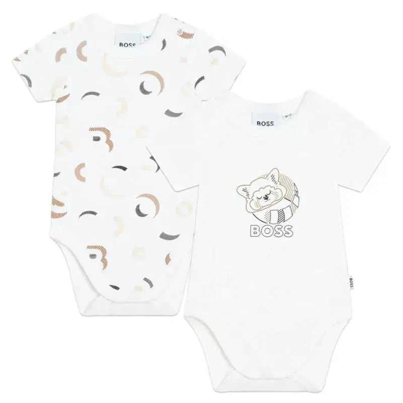 Hugo Boss Baby - 2Pk Baby Onesies, White 3 Hugo Boss Baby - 2Pk Baby Onesies, White
