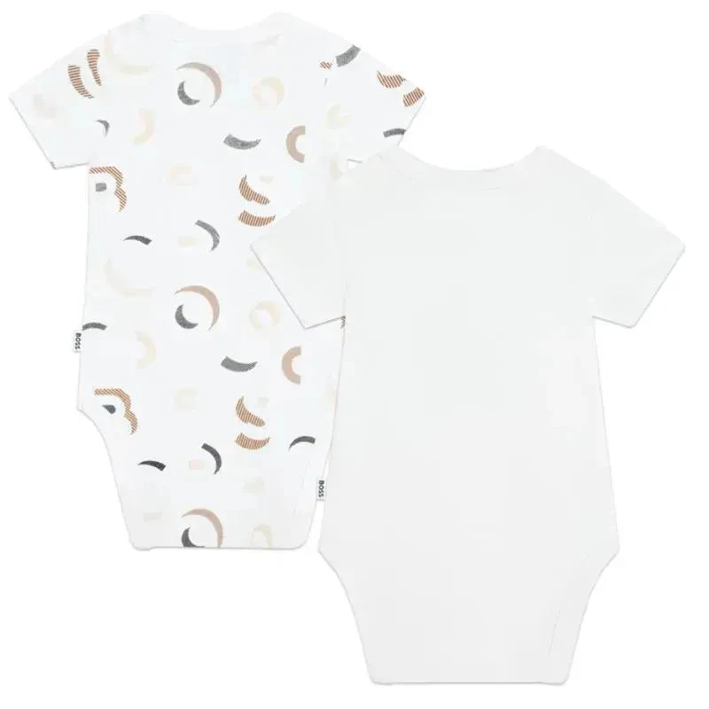 Hugo Boss Baby - 2Pk Baby Onesies, White 4 Hugo Boss Baby - 2Pk Baby Onesies, White - Image 2