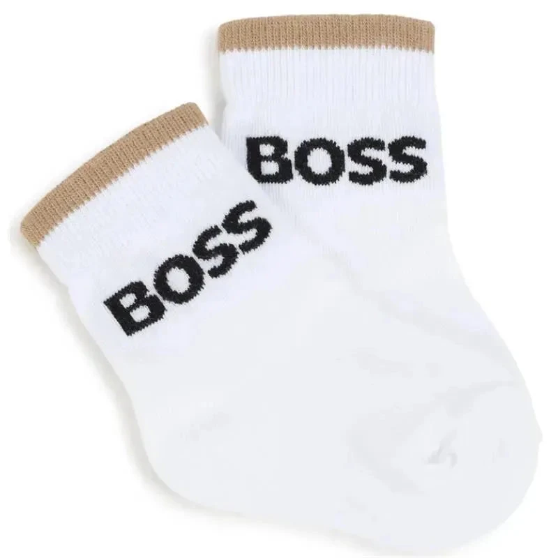 Hugo Boss Baby - 3Pk Socks White & Beige 5 Hugo Boss Baby - 3Pk Socks White & Beige - Image 3