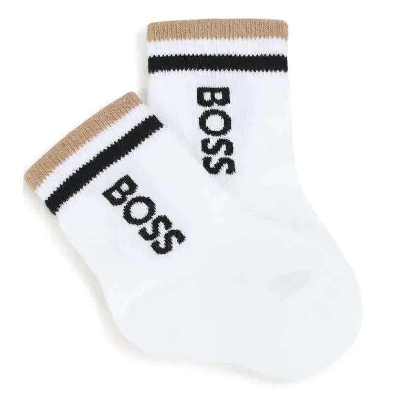 Hugo Boss Baby - 3Pk Socks White & Beige 6 Hugo Boss Baby - 3Pk Socks White & Beige - Image 4