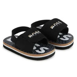 Hugo Boss Baby - Aqua Slides Boy, Black And Beige