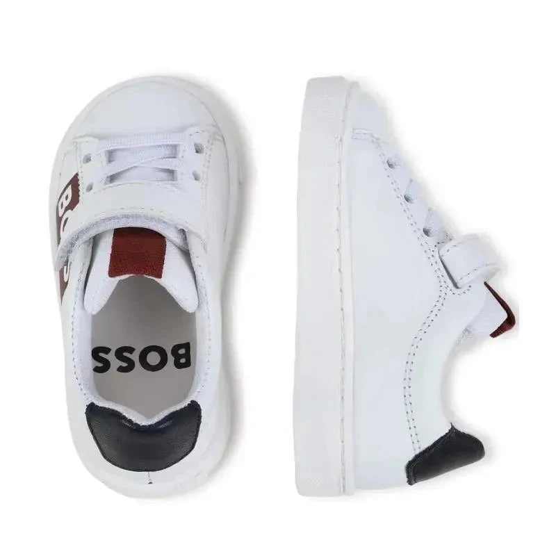 Hugo Boss Baby - Boy Amber White Velcro Sneaker 4 Hugo Boss Baby - Boy Amber White Velcro Sneaker - Image 2