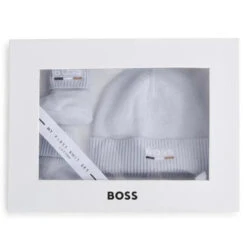 Hugo Boss Baby - Boy Knit Hat & Footie Set, Blue 9 Hugo Boss Baby - Boy Knit Hat & Footie Set, Blue -Macro Baby Store hugo boss baby boy knit hat footie set blue image 4