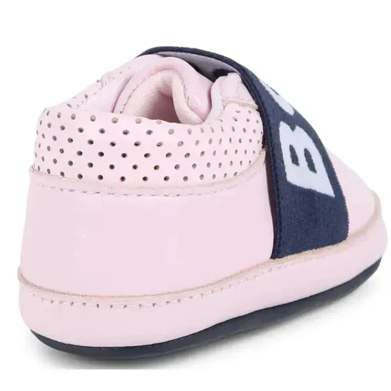 Hugo Boss Baby - Girl Soft Slippers Logo, Pink 7 Hugo Boss Baby - Girl Soft Slippers Logo, Pink - Image 5