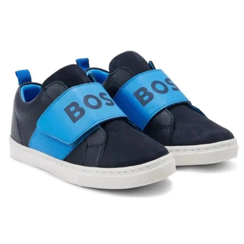 Hugo Boss Baby - Boys Navy Velcro Logo Trainers 3 Hugo Boss Baby - Boys Navy Velcro Logo Trainers