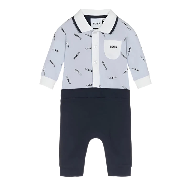 Hugo Boss Baby - Ceremony Short All In One, Pale Blue 3 Hugo Boss Baby - Ceremony Short All In One, Pale Blue
