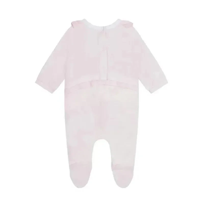 Hugo Boss Baby - Girl Footie Front Ruffle, Pink Pale 4 Hugo Boss Baby - Girl Footie Front Ruffle, Pink Pale - Image 2