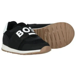 Hugo Boss Baby - Sneakers In Leather & Mesh Logo Elastic 9 Hugo Boss Baby - Sneakers In Leather & Mesh Logo Elastic -Macro Baby Store hugo boss baby sneakers in leather mesh logo elastic image 3