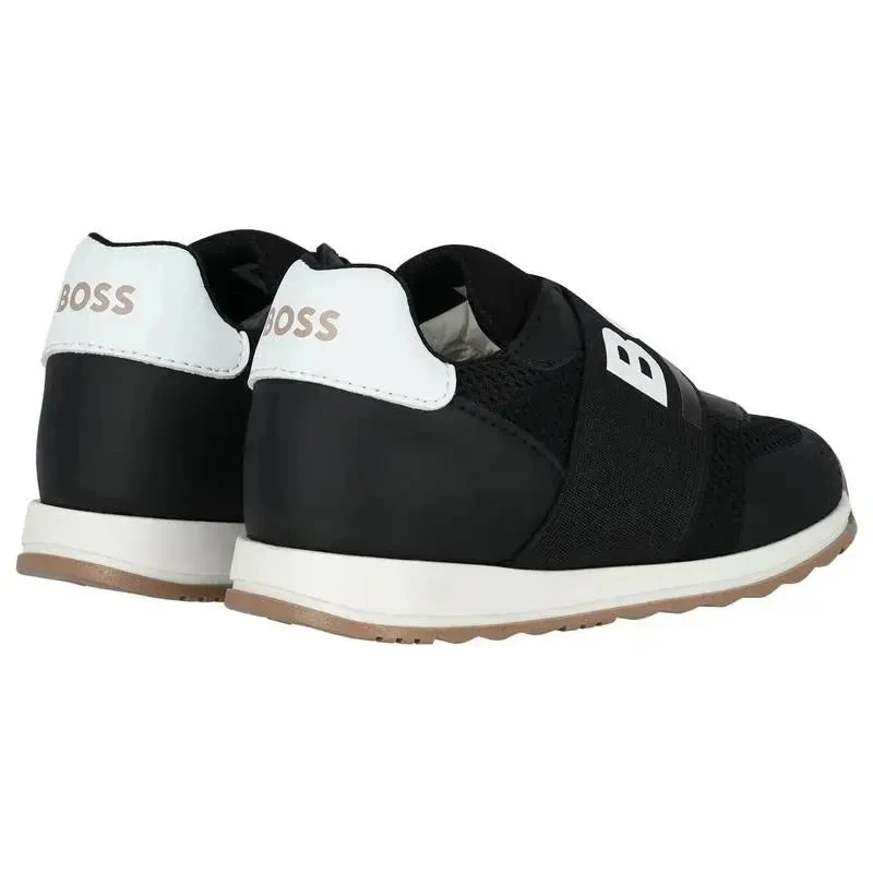 Hugo Boss Baby - Sneakers In Leather & Mesh Logo Elastic 7 Hugo Boss Baby - Sneakers In Leather & Mesh Logo Elastic - Image 5