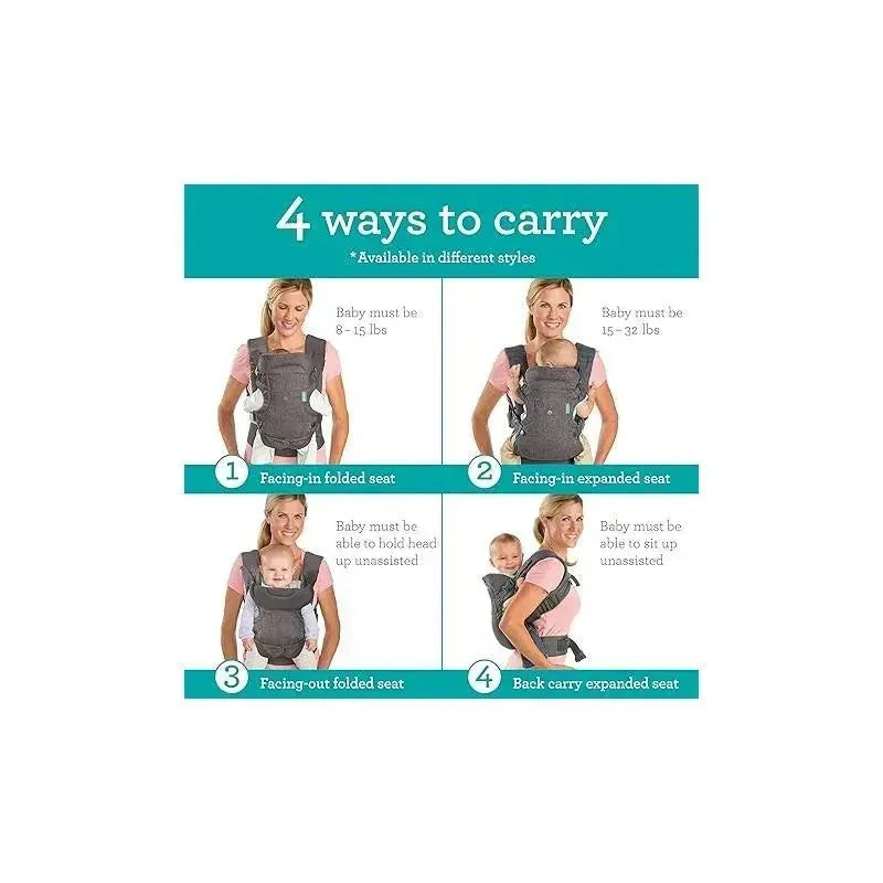 Infantino - Flip 4-In-1 Convertible Carrier & Crossbody Diaper Bag Set 4 Infantino - Flip 4-In-1 Convertible Carrier & Crossbody Diaper Bag Set - Image 2