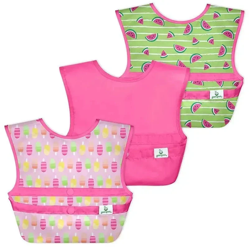 Iplay - Snap & Go Easy-Wear Bibs (3Pk), Pink Popsicles, 9/18 Months 3 Iplay - Snap & Go Easy-Wear Bibs (3Pk), Pink Popsicles, 9/18 Months