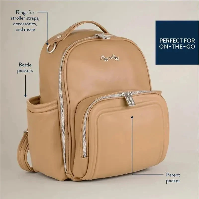 Itzy Ritzy - Chai Latte Mini Plus™ Backpack Diaper Bag 6 Itzy Ritzy - Chai Latte Mini Plus™ Backpack Diaper Bag - Image 4