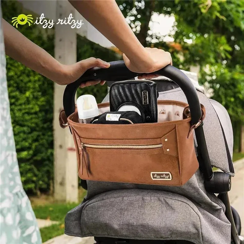 Itzy Ritzy - Cognac Travel Stroller Caddy 4 Itzy Ritzy - Cognac Travel Stroller Caddy - Image 2