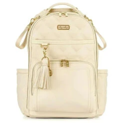 Itzy Ritzy - Diaper Bag Backpack, Large Capacity Boss Plus Baby Backpack Diaper Bag, Milk & Honey