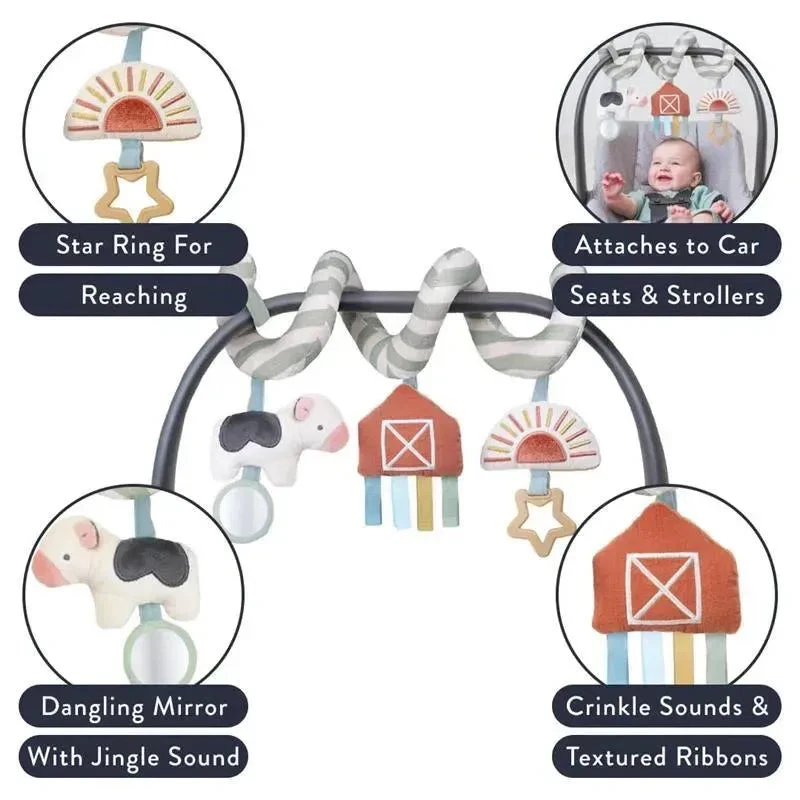 Itzy Ritzy - Spiral Car Seat Activity Toy Farm 4 Itzy Ritzy - Spiral Car Seat Activity Toy Farm - Image 2