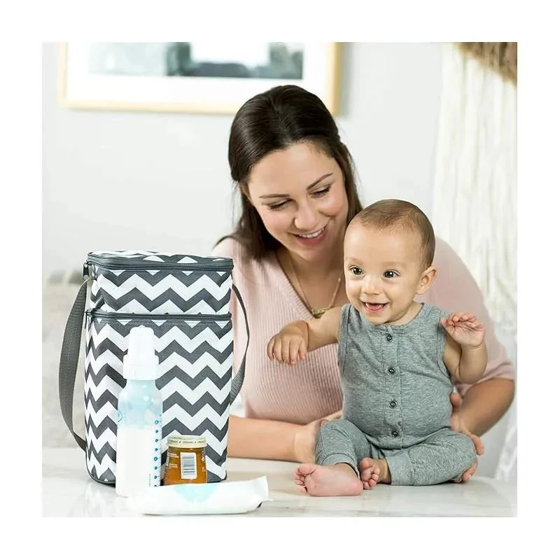 J.L. Childress - 6 Bottle Cooler, Grey Chevron 5 J.L. Childress - 6 Bottle Cooler, Grey Chevron - Image 3